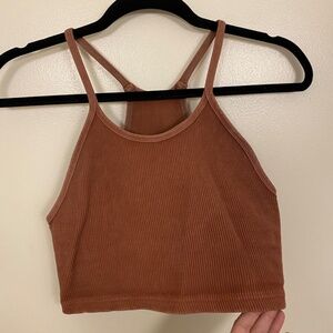 (BROWN) Free People Happiness Runs Crop Tank